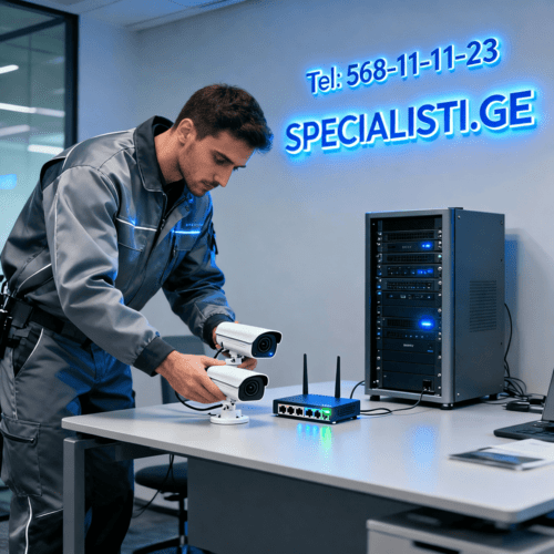 ინტერნეტის ქსელის მოწყობა,კამერების მონტაჟი,WI-Fi მონტაჟი